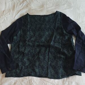 Club Monaco Silk Floral Top Size Medium